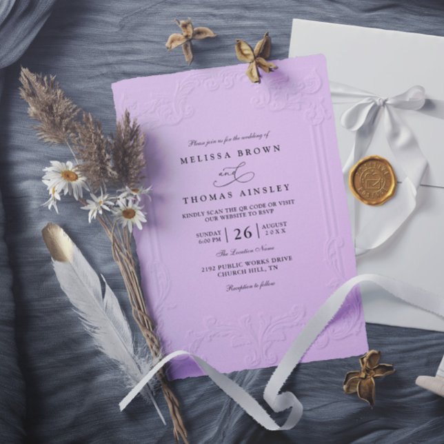 Invitación Boda moderna con estampado ornamentado elegante vi (Subido por el creador)