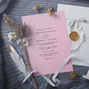 Invitación Boda moderna con estampado ornamentado elegante vi