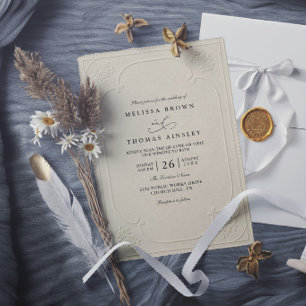 Invitación Boda moderna con estampado ornamentado elegante vi