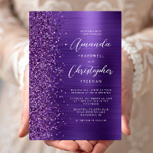 Boda moderna con glam metálico púrpura
