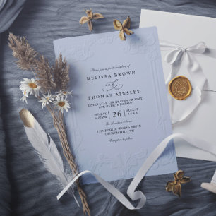Invitación Boda moderna con relieve ornamentado elegante vint