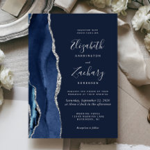 Boda Moderna de Agata Azul Marinho y Plata