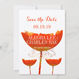 Invitación Boda Moderna de Amapola de Coral - Save the Date