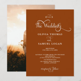 Invitación Boda moderna de caligrafía elegante