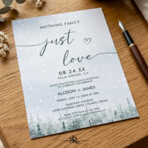 Boda moderna de invierno en el bosque