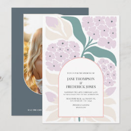Invitación Boda moderna de primavera floral costera