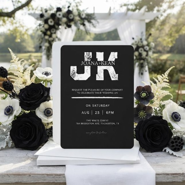 Invitación Boda moderna elegante con monograma (Subido por el creador)