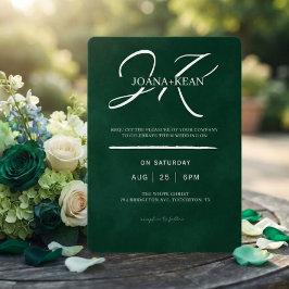 Invitación Boda moderna elegante con monograma