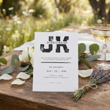 Boda moderna elegante con monograma