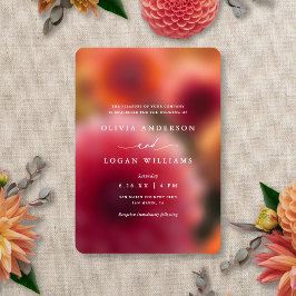 Invitación Boda moderna elegante de verano y otoño con desenf