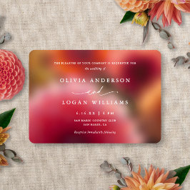 Invitación Boda moderna elegante de verano y otoño con desenf