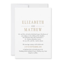 Boda moderna elegante del oro blanco