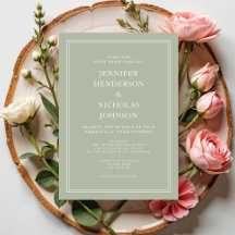 Boda moderna elegante formal verde salvia