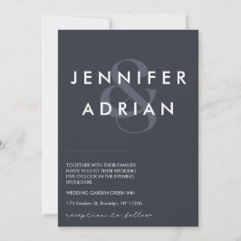 Invitación Boda moderna elegante minimalista con tinta de cal