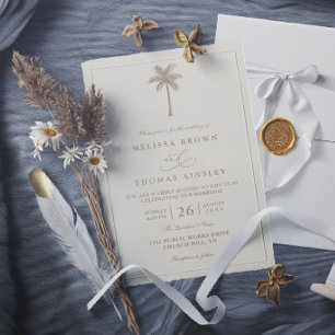 Invitación Boda moderna elegante minimalista de OASIS Palm Tr