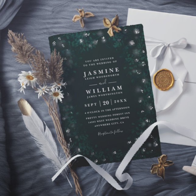 Invitación Boda moderna elegante rústica de jardín boho bajo  (Subido por el creador)