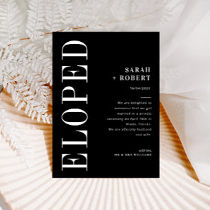 Invitación boda moderna en blanco y negro