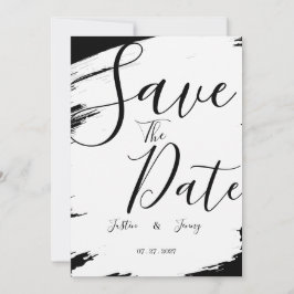 Invitación Boda moderna en blanco y negro