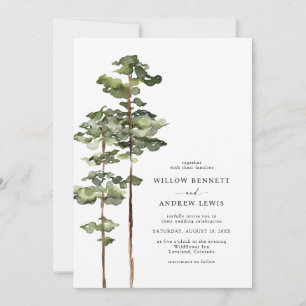 Invitación Boda Moderna en la Montaña