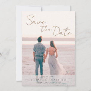Invitación Boda moderna en la playa, guárdala la fecha