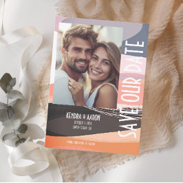 Invitación Boda moderna en negrita y en negrita salva la fech