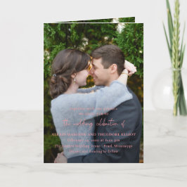 Invitación Boda moderna foto Chic Rosa