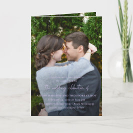 Invitación Boda Moderna Foto Lila Chic
