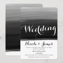 Boda moderna glamorosa con acuarela en negro gris