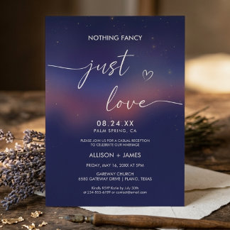 Invitación Boda moderna guion noche estrellada caprichosa