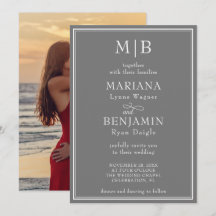 Boda Moderna Minimalista Boho Gris