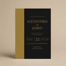 Boda moderna minimalista con barra de oro