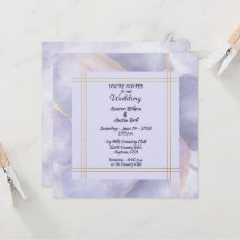 Boda moderna minimalista de oro y púrpura