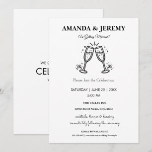 Invitación Boda Moderna Minimalista Elegante