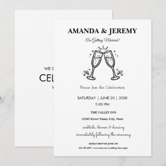 Invitación Boda Moderna Minimalista Elegante