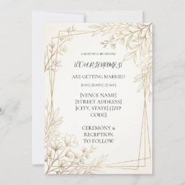 Invitación Boda moderna personalizada