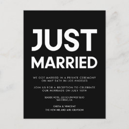 Invitación boda moderna recién casada