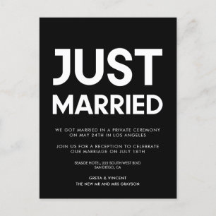 Invitación boda moderna recién casada