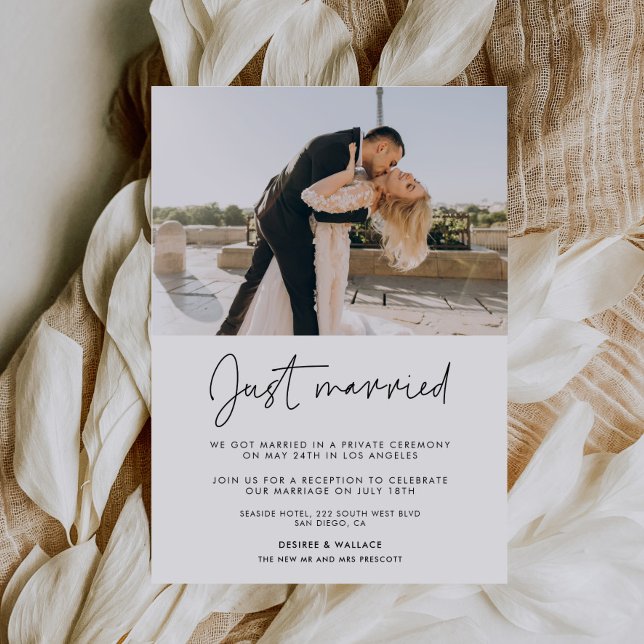 Invitación boda moderna recién casada (Subido por el creador)