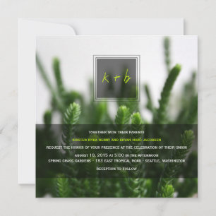 Invitación Boda moderna simple de los Succulents de la foto