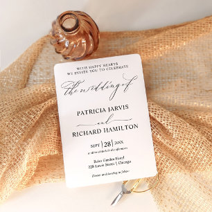 Invitación Boda moderna simple minimalista elegante