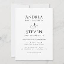 Boda Moderna Todo en Uno en Blanco y Negro
