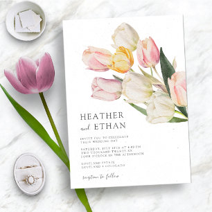 Invitación Boda Moderna Tulipán