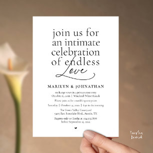 Invitación Boda Moderna y Elegante, Amor Infinito, Recepción