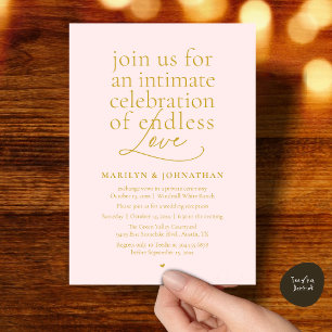 Invitación Boda Moderna y Elegante, Amor sin Fin, Recepción