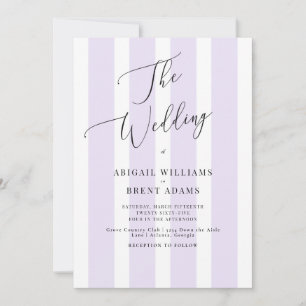 Invitación Boda moderna y elegante con raya de lavanda