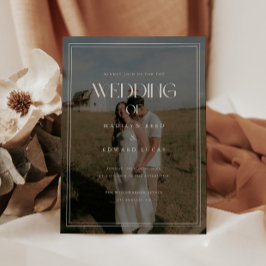 Invitación Boda Moderna y Elegante con Tipografía Negrita y F