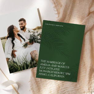 Invitación Boda Moderna y Elegante de Palmas Tropicales