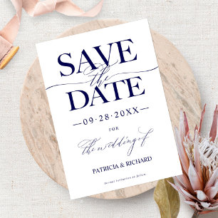Invitación Boda moderna y elegante, guarde la fecha sin foto