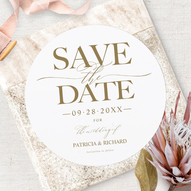 Invitación Boda moderna y elegante, guarde la fecha sin foto (Subido por el creador)