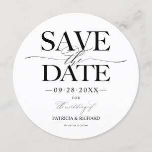 Invitación Boda moderna y elegante, guarde la fecha sin foto
